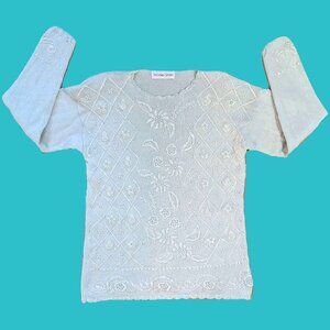 Victoria Sport Vintage Mint Green Embellished Sweater Preowned